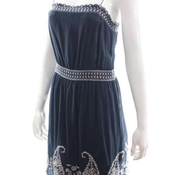 ATHÉ VANESSA BRUNO NAVY DRESS 4 - Picture 1 of 5